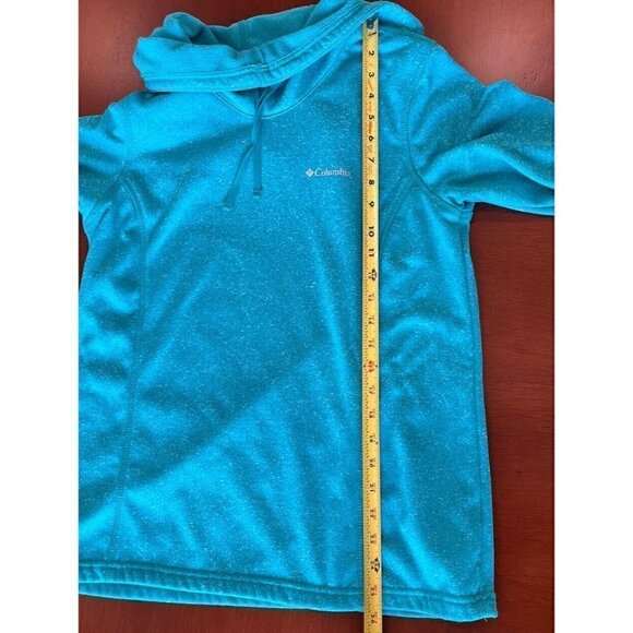 Columbia Women's Small Pullover Hoodie Jacket Outdoor Blue Sweatshirt Cyan Cinch - Picture 6 of 7